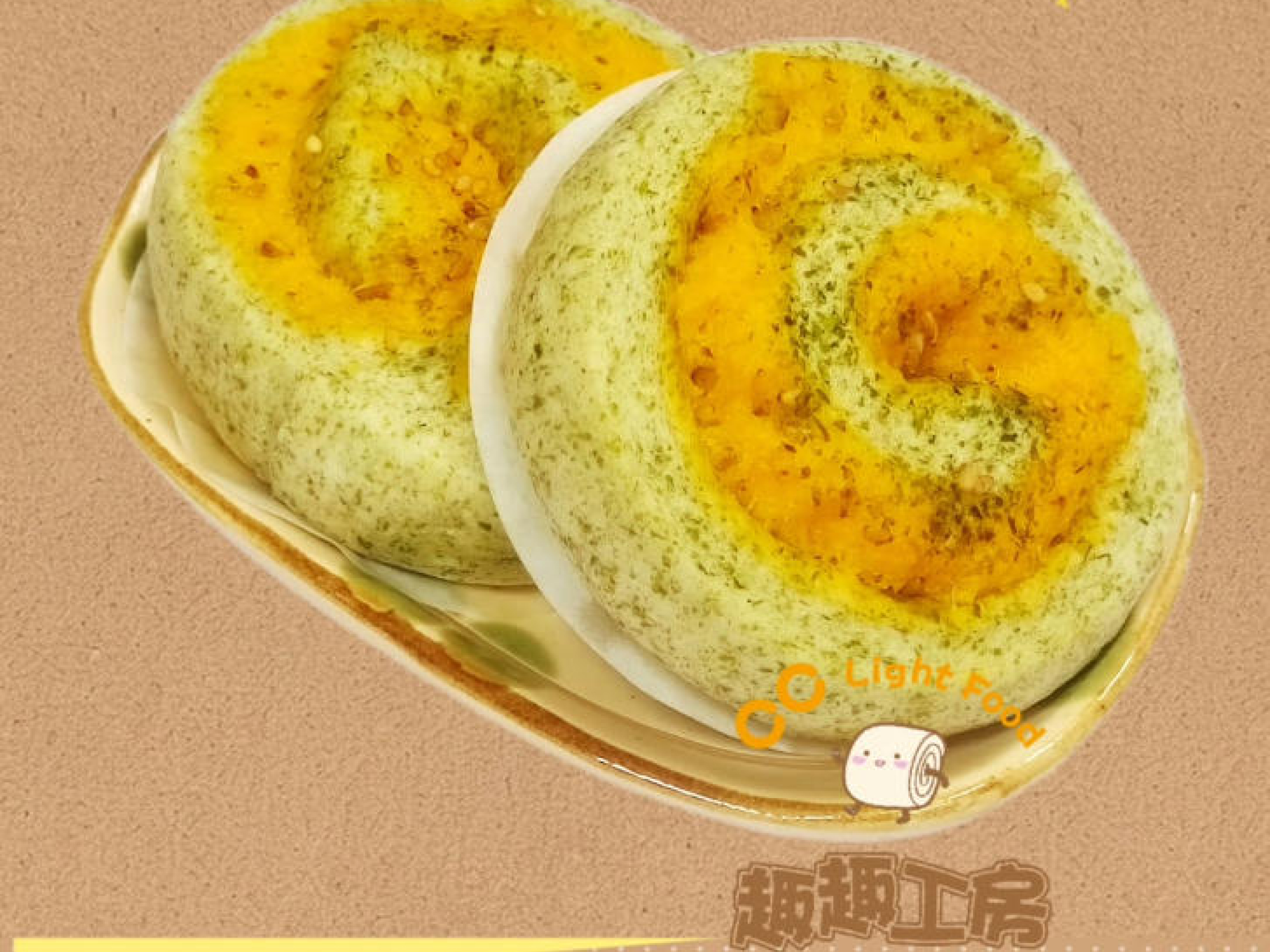 海苔肉鬆卷饅頭