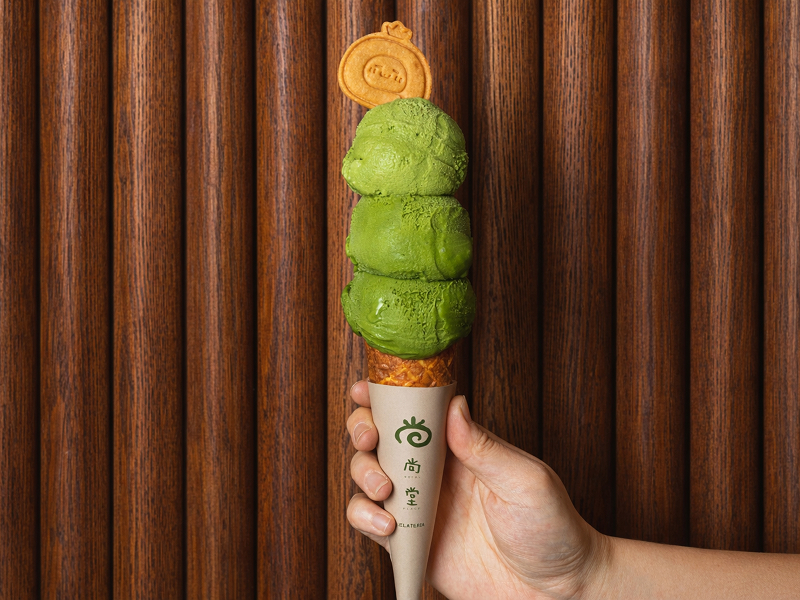 (招牌)小山園青嵐抹茶3色漸變Gelato
