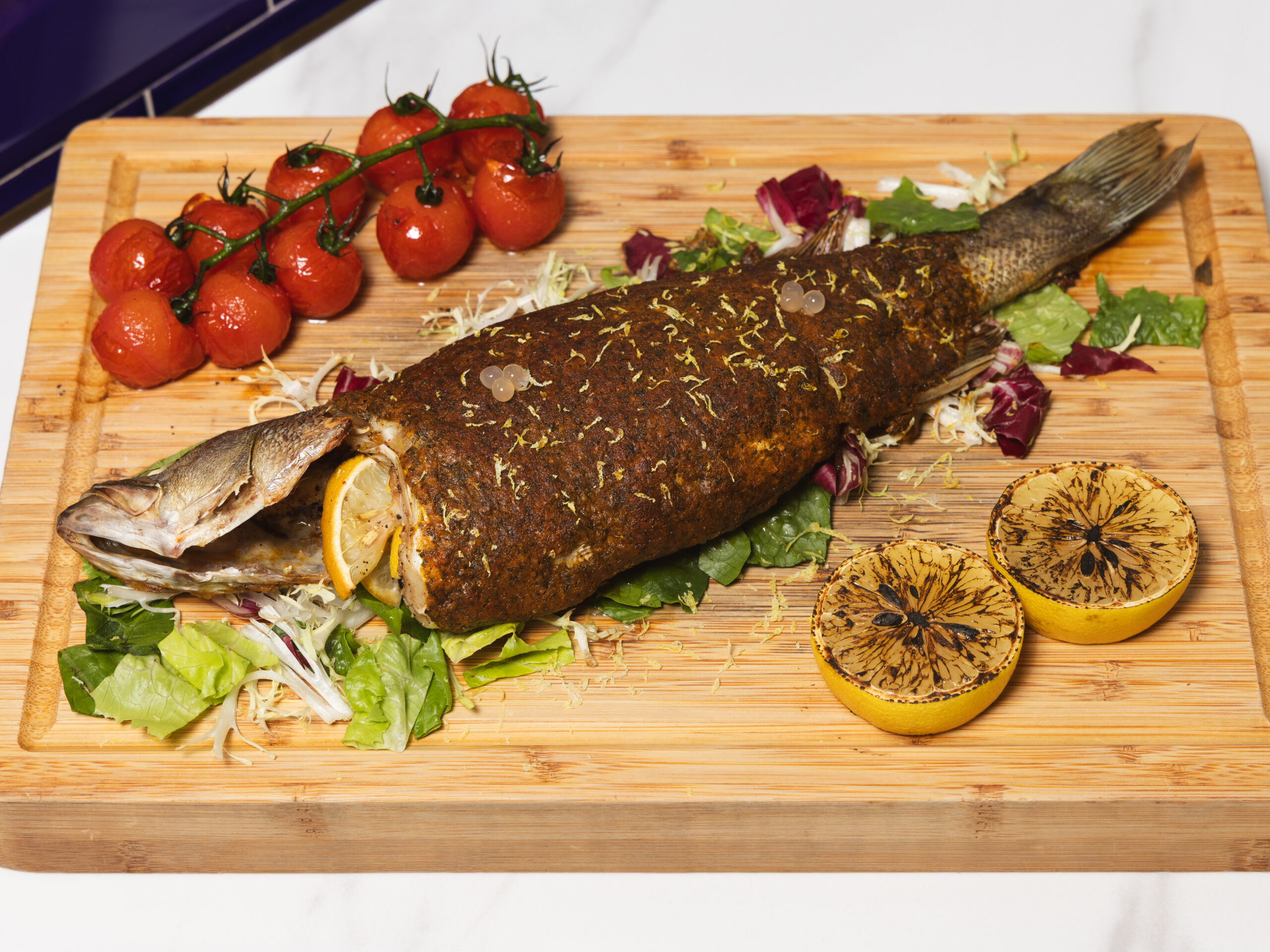 SEABASS WITH CITRUS CRUST