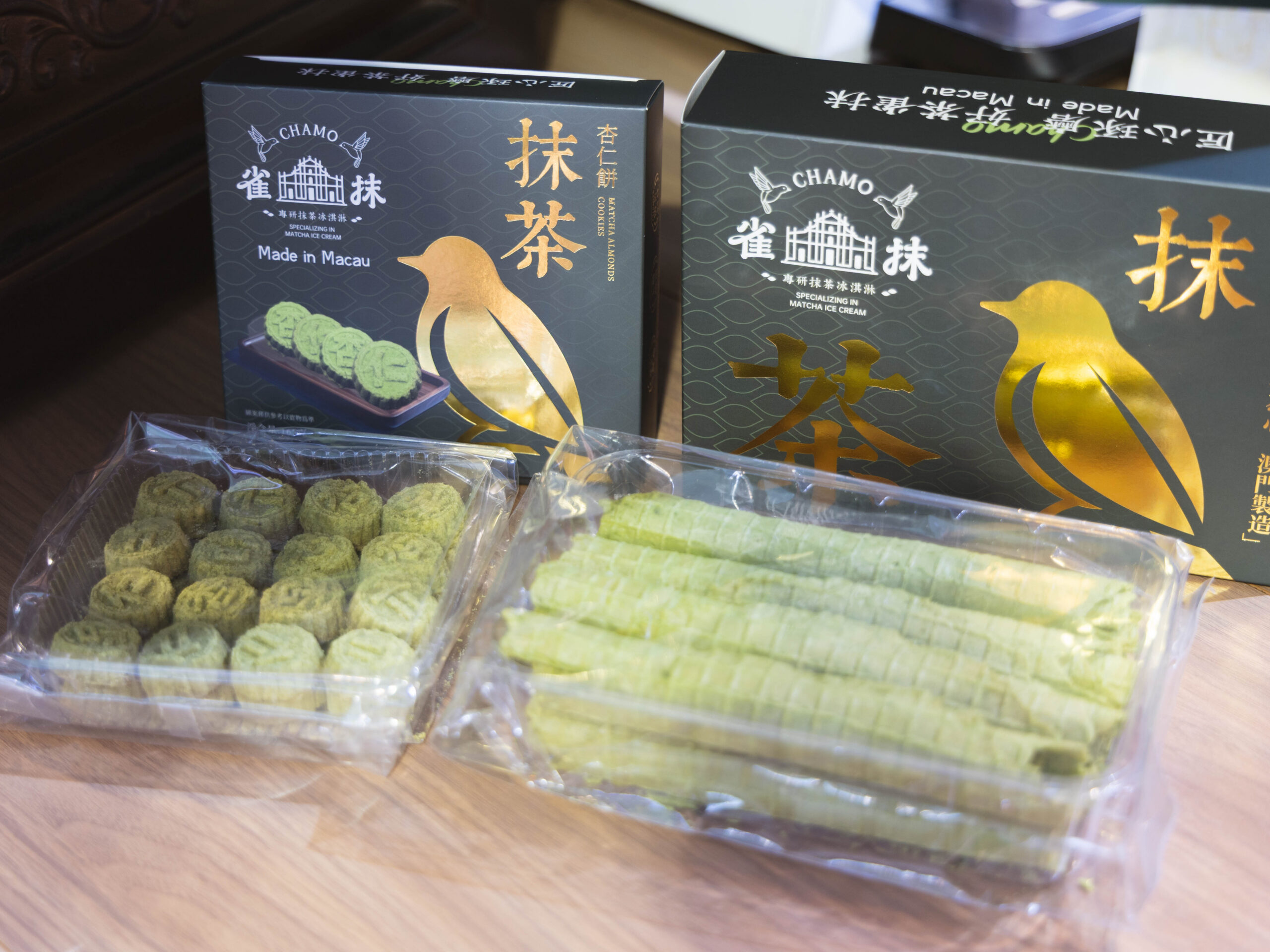 手作抹茶蛋捲和杏仁餅