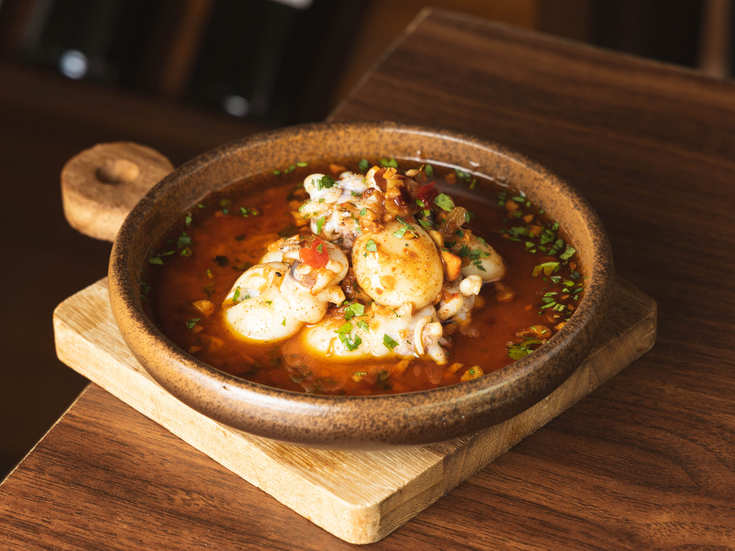 Baby Cuttlefish in Garlic Tomato Sauce
