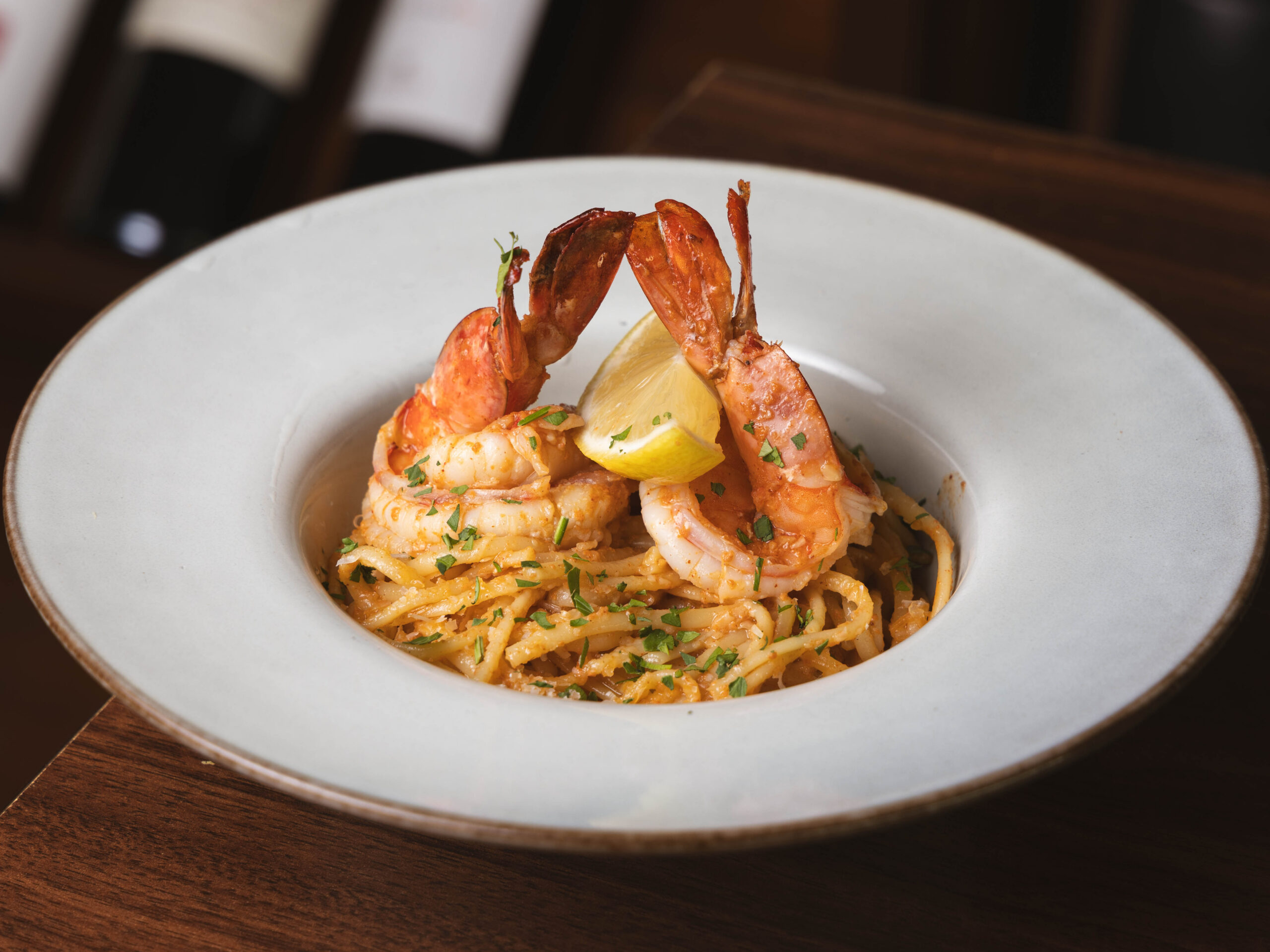 Garlic Prawn Linguine
